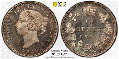 1888 10C MS64+