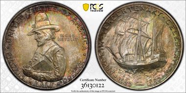 1920 50C Pilgrim MS67+