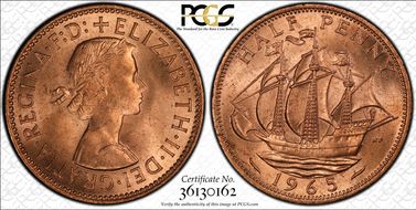 1965 1/2D S-4158 MS65RD