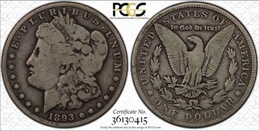 1893-O $1 VG10