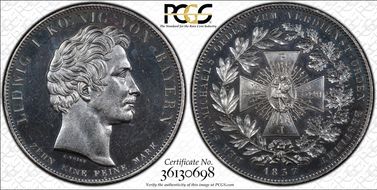 1837 Thaler Order of Merit KM-790 MS62PL