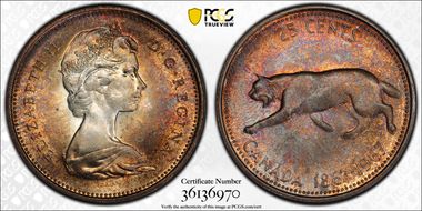 1967 25C 0.800 Ag MS65