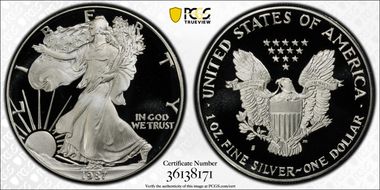 1987-S $1 Silver Eagle PR70DCAM