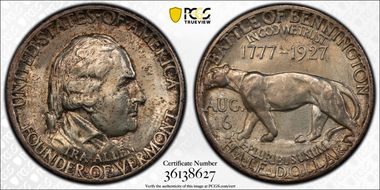 1927 50C Vermont MS66