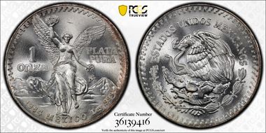1984-Mo Onza Libertad Ag MS68