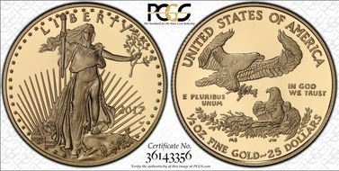 2017-W $25 Gold Eagle PR69DCAM
