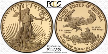 2017-W $10 Gold Eagle PR69DCAM