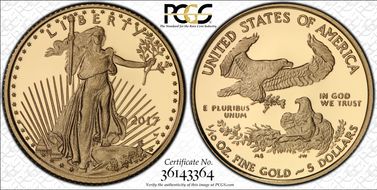 2017-W $5 Gold Eagle PR69DCAM