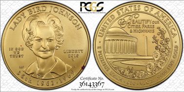 2015-W $10 "Lady Bird" Johnson MS68
