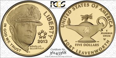 2013-W $5 5 Star Generals MacArthur PR69DCAM