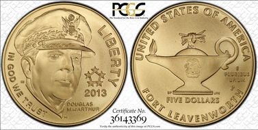 2013-P $5 5 Star Generals MacArthur MS69