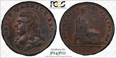 1794 Tk 1/2D DH-325 Middlesex, Hendon AU58BN