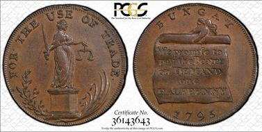 1795 Tk 1/2D DH-21 Suffolk, Bungay AU58BN