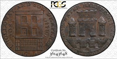 1794 Tk 1/2D DH-86 Somersetshire Bridgewater AU58BN