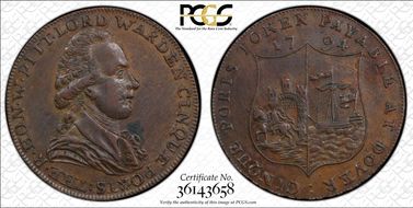 1794 Tk 1/2D DH-16a Kent, Dover AU55BN