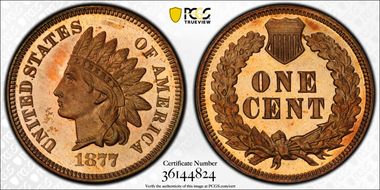 1877 1C PR65+ RD