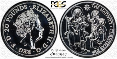 2016 £20 S-N6 Nativity Story Ag MS69