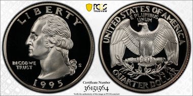 1995-S 25C PR70DCAM