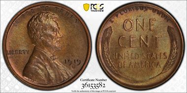 1919-S 1C MS64BN