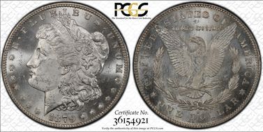 1879-S $1 VAM 52, Rev. of 1878 MS63