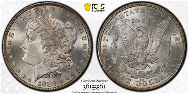 1882-CC $1 VAM 2C, Counter Clash MS64