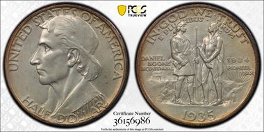 1935/34-D 50C Boone MS65