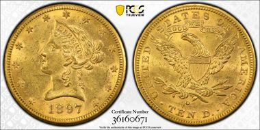 1897-O $10 MS62