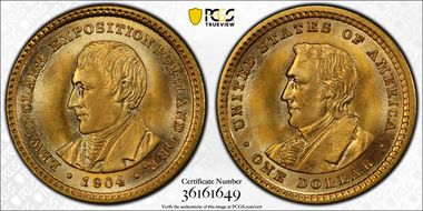 1904 G$1 Lewis and Clark MS67