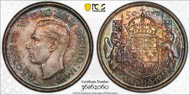 1941 50C Narrow Date MS65