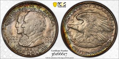 1921 50C Alabama, 2X2 MS67