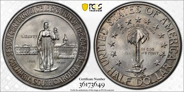 1936 50C Columbia MS66