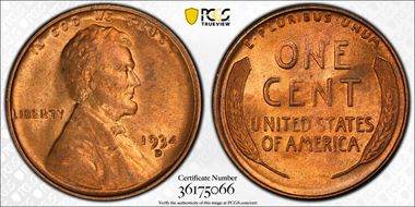 1934-D 1C MS65RD
