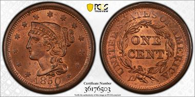 1850 1C N-21 MS65RB