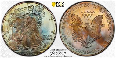 2000 $1 Silver Eagle MS67