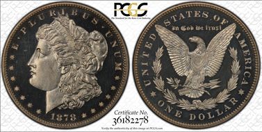 1878 7TF $1 Reverse of 1878 PR64+ CAM