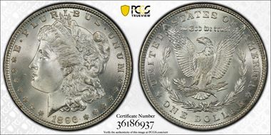 1896 $1 MS67+
