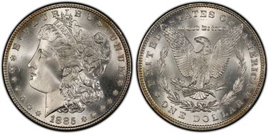 1885 $1 MS67+