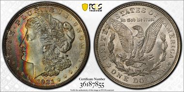 1921 $1 Morgan MS65