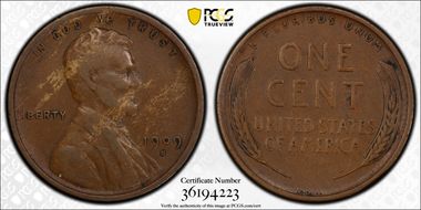 1909-S VDB 1C VF30BN