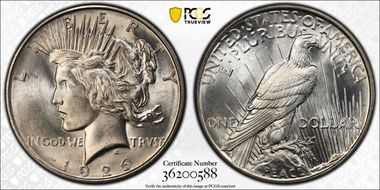 1926-D $1 MS66+