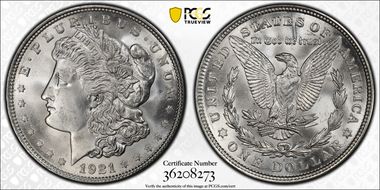 1921-D $1 MS66+