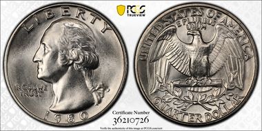 1980-P 25C MS67+