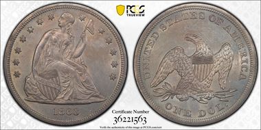 1863 $1 MS63