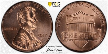 2017-P 1C Shield MS68RD