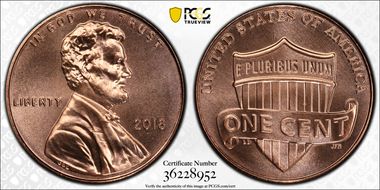 2018 1C Shield MS67RD