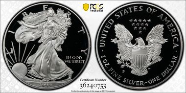 1999-P $1 Silver Eagle PR70DCAM