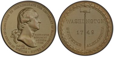 (c.1904) Medal Baker-1828 Bronze Restrike Monument Association MS65