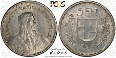 1931 B 5 Fr Type I Legend Starts at 6:00 AU58