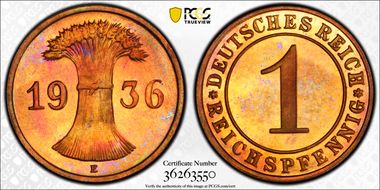 1936-E 2 Rcpfg J-314 PR66RB