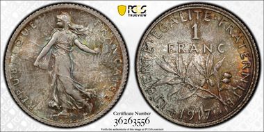 1917 1 Fr Gad-467 F-217 MS66+